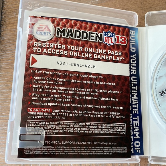 Original "Madden 2013" PlayStation 3 Game - Picture 3 of 6